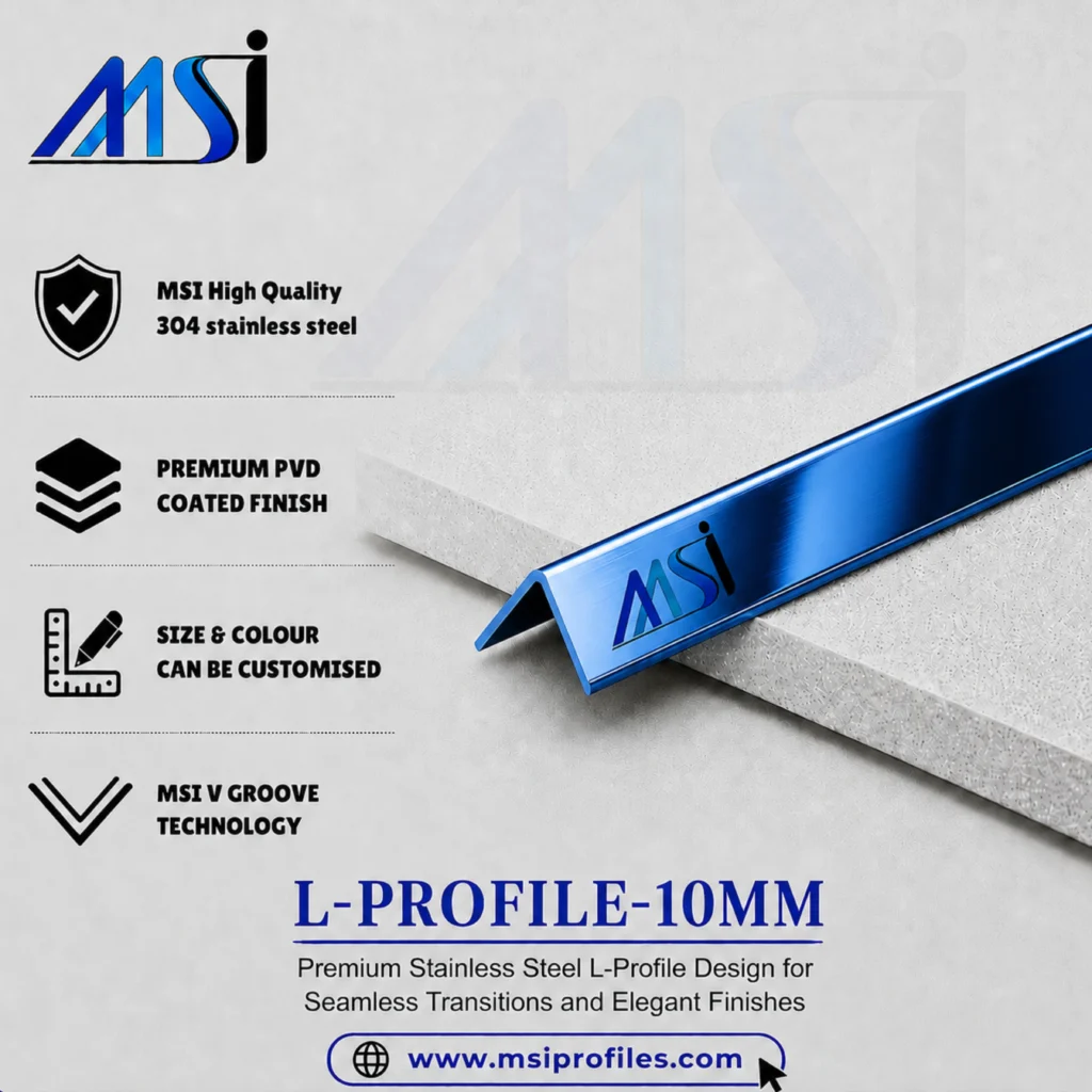 L Profile 10MM Blue Mirror - MSI Profiles