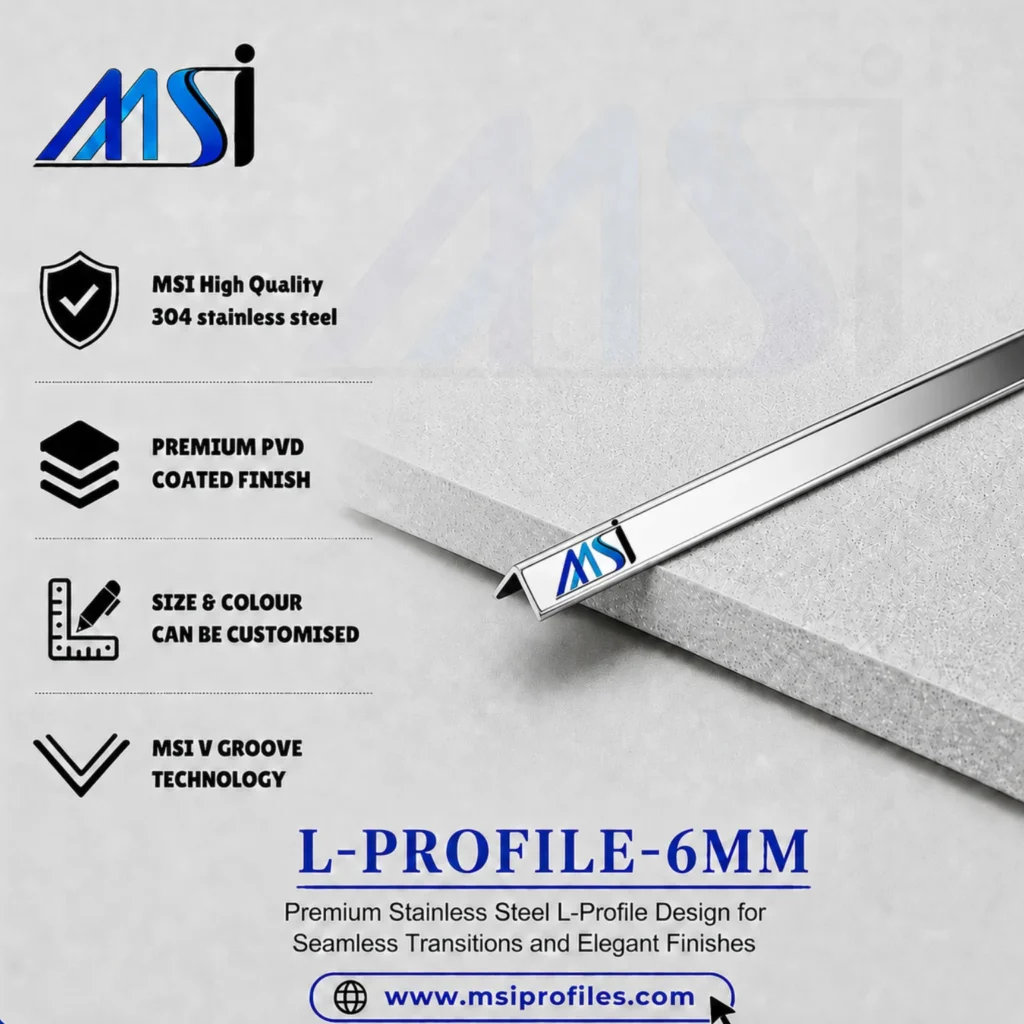 L Profile 6MM Silver Mirror - MSI Profiles