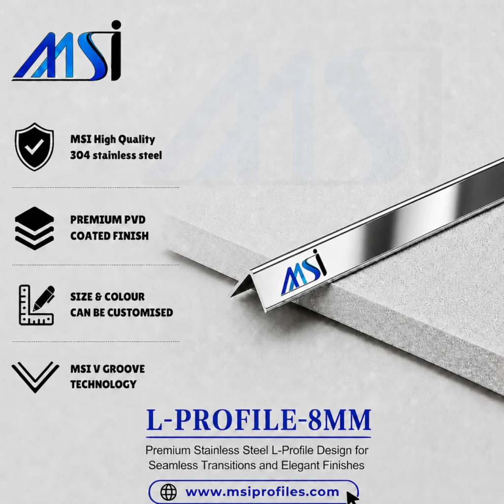 L Profile 8MM Silver Mirror - MSI Profiles