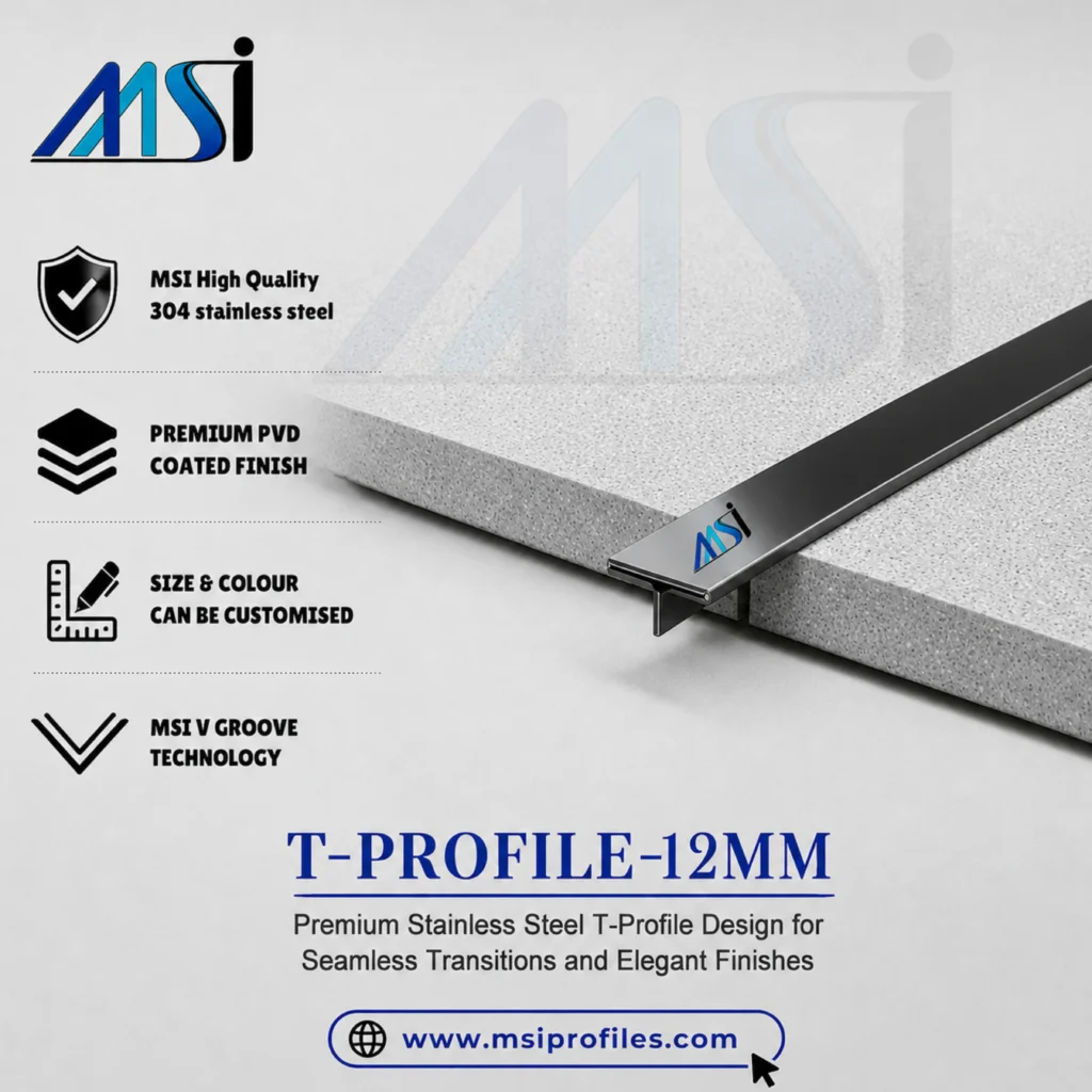 T Profile 12mm Black Mirror - MSI Profiles