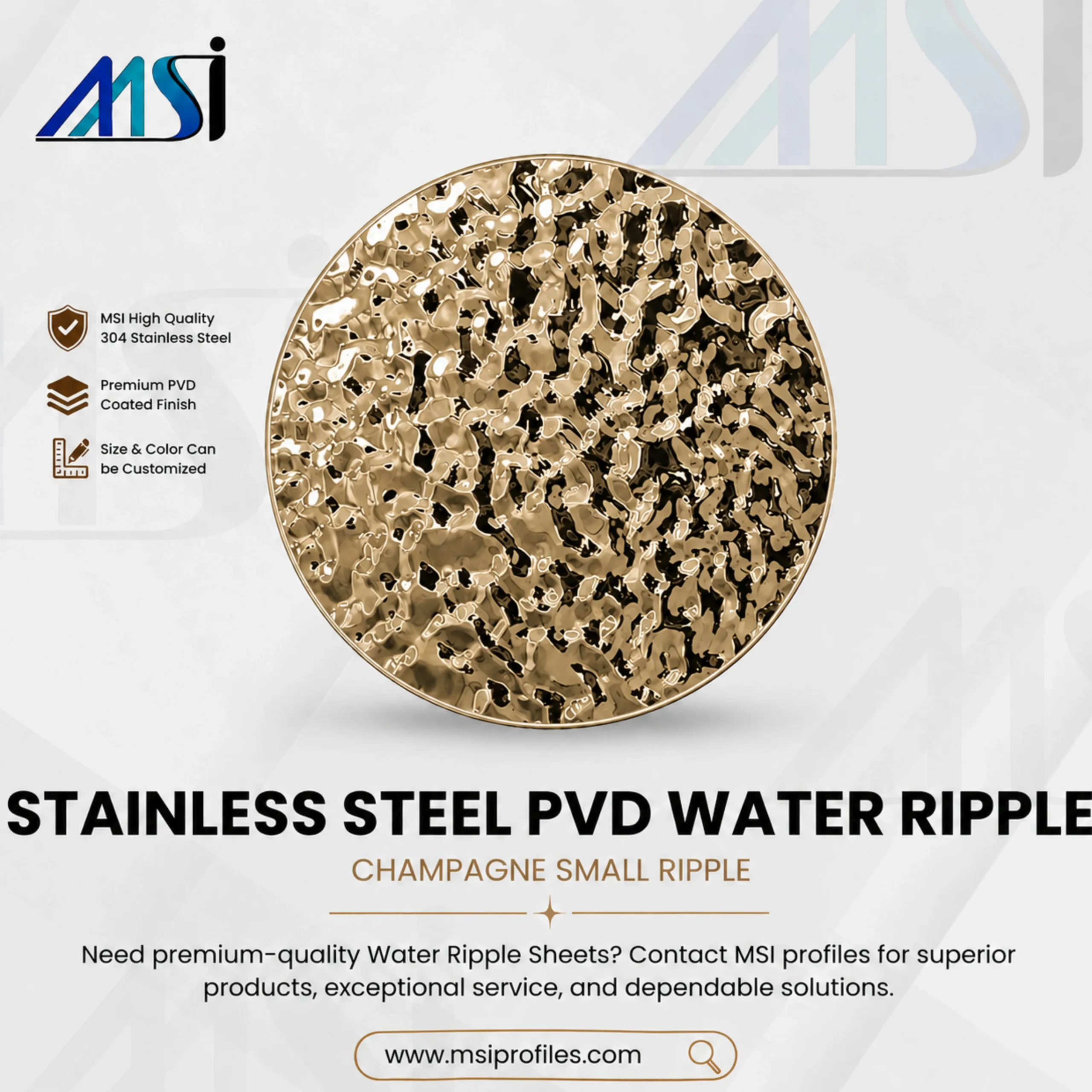Champagne Small Water Ripple - MSI