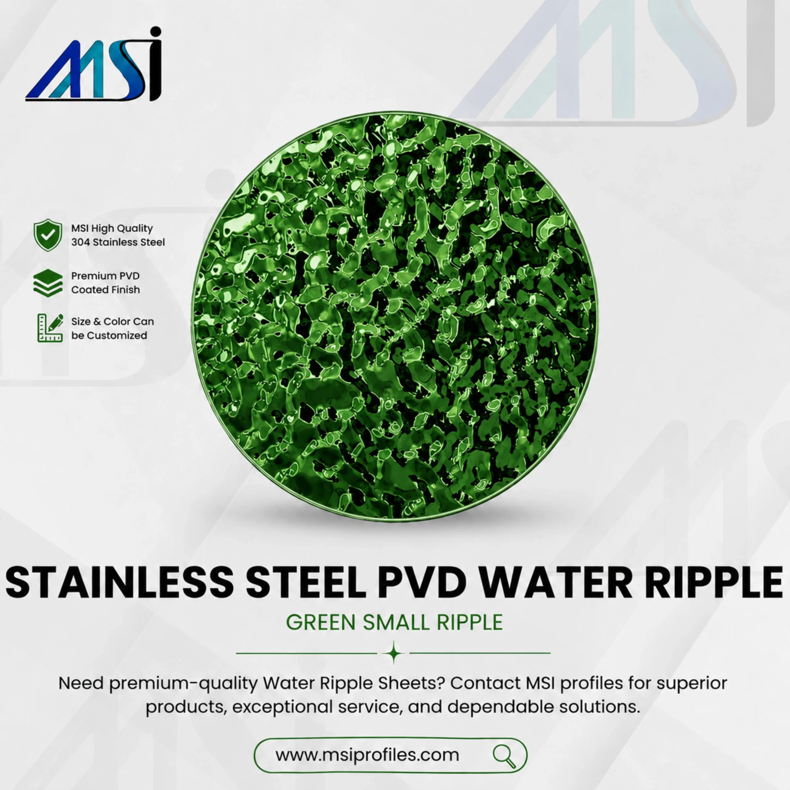 Green Small Water Ripple - MSI