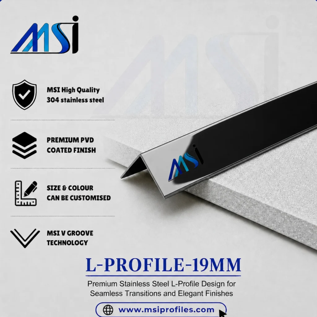 L Profile 19MM Black Mirror - MSI Profiles