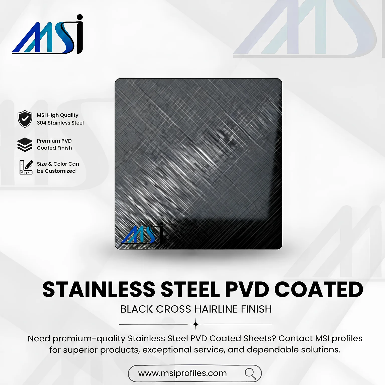 PVD Black Cross Hairline - MSI Profiles