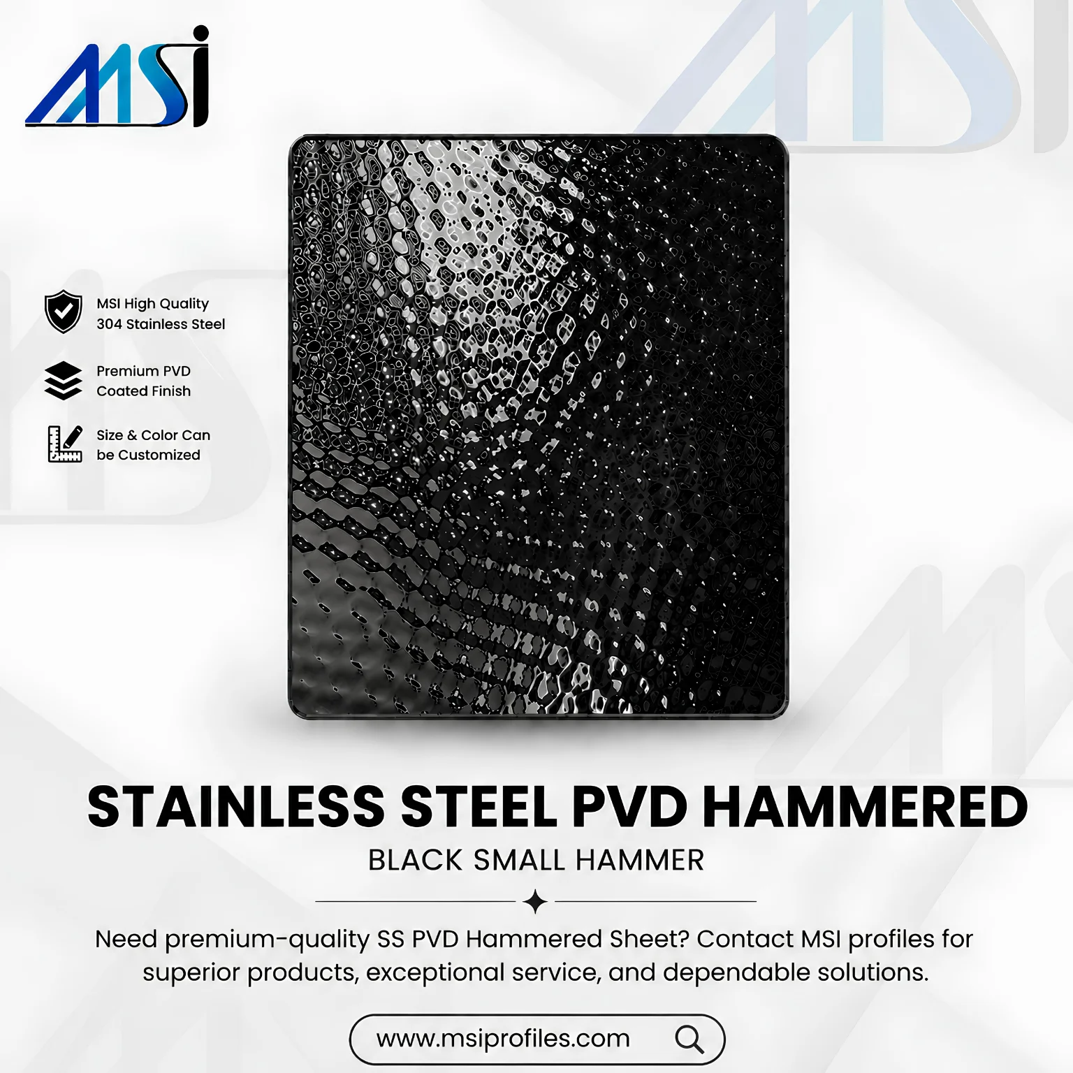 PVD Black Hammered - MSI Profiles