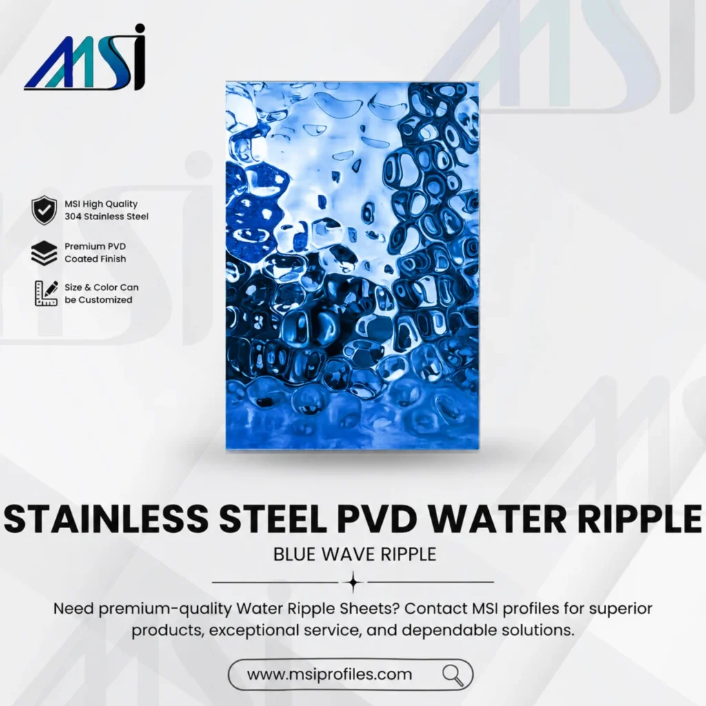 PVD Blue Water Wave - Marine Stainless India