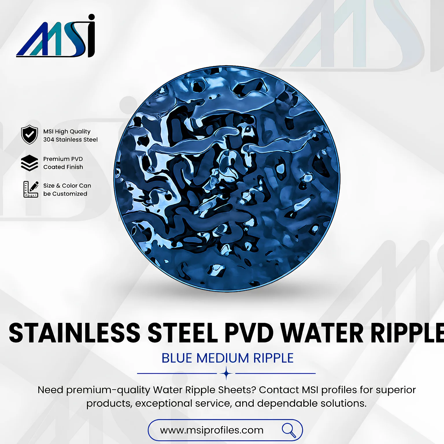 PVD Blue Waterripple - MSI Profiles