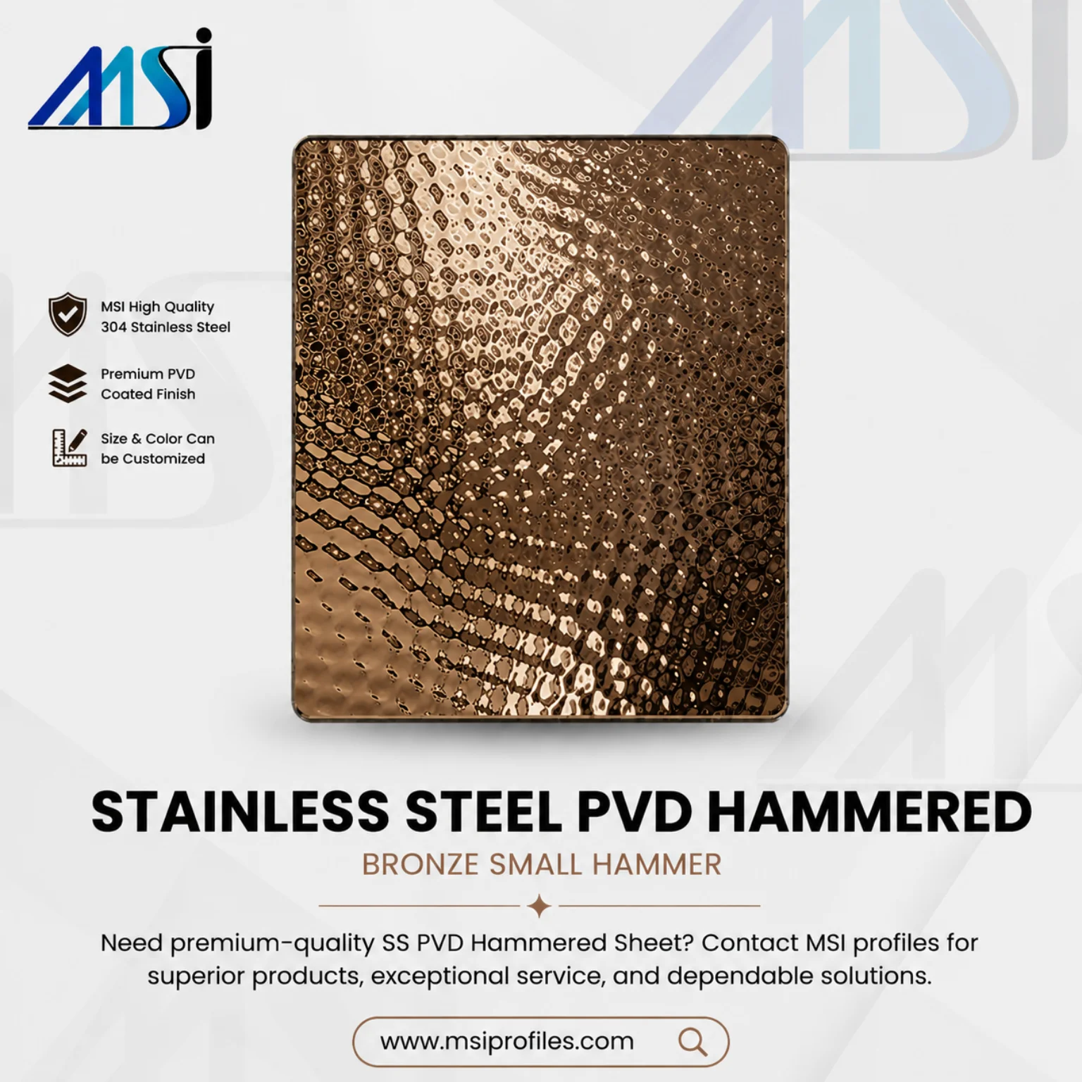 PVD Bronze Hammered - MSI Profiles