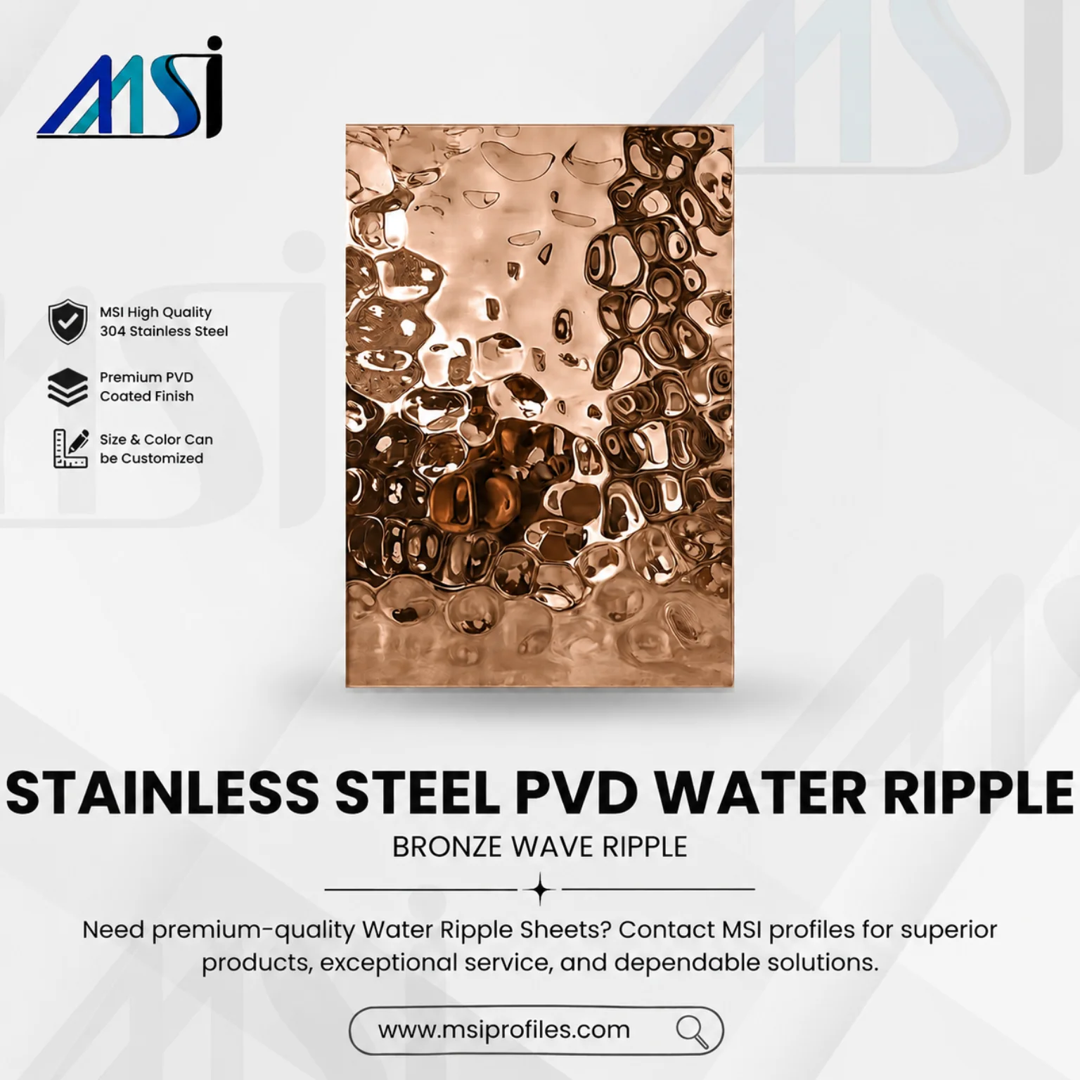 PVD Bronze Water Wave - MSI Profiles