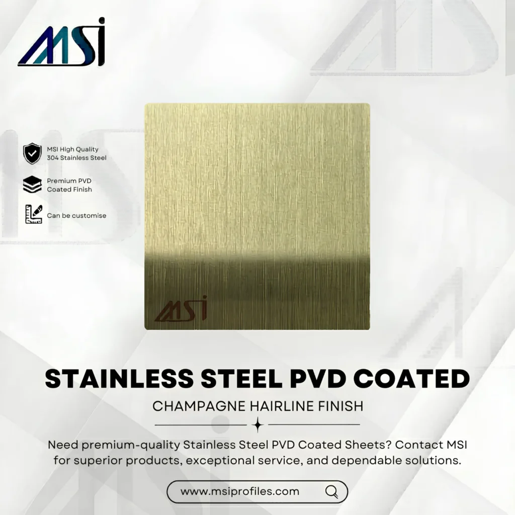 PVD Champagne Hairline - Marine Stainless India