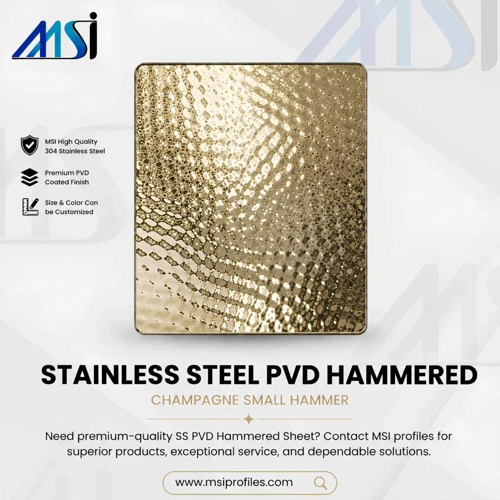PVD Champagne Hammered - MSI Profiles