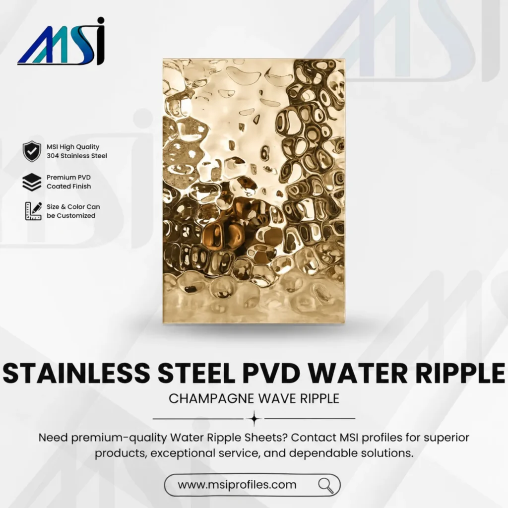 PVD Champagne Water Wave - Marine Stainless India