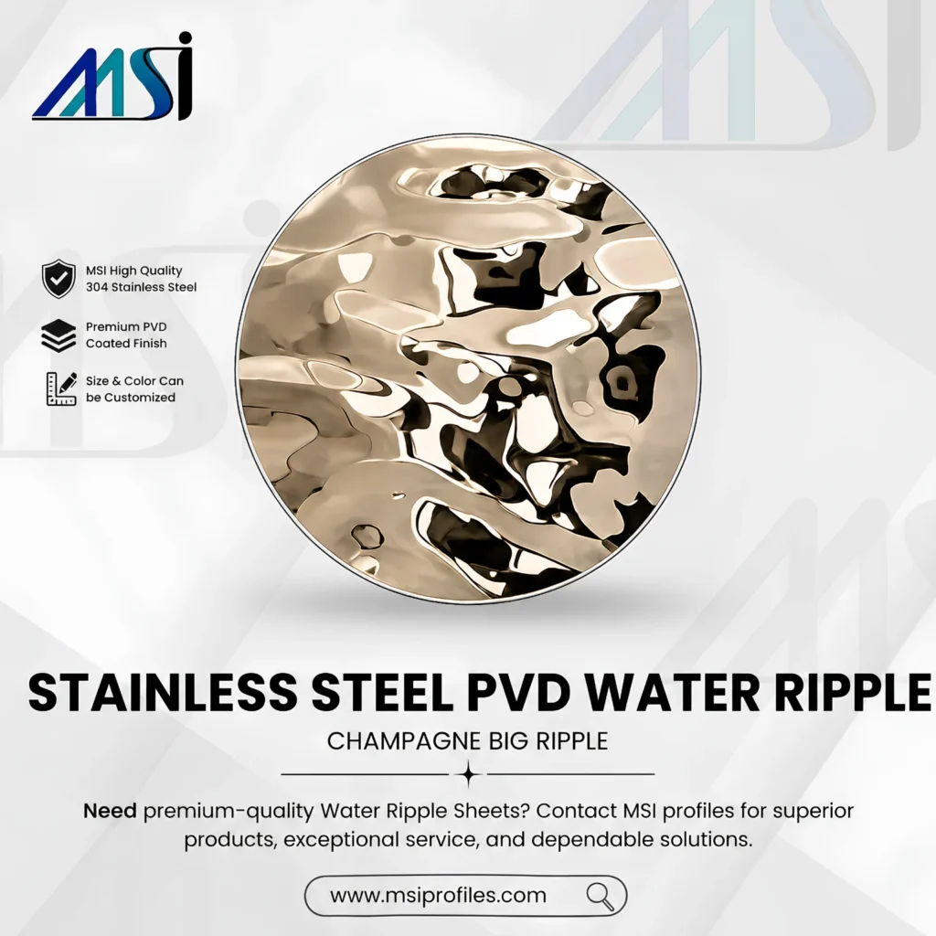 PVD Champagne Waterripple - MSI Profiles