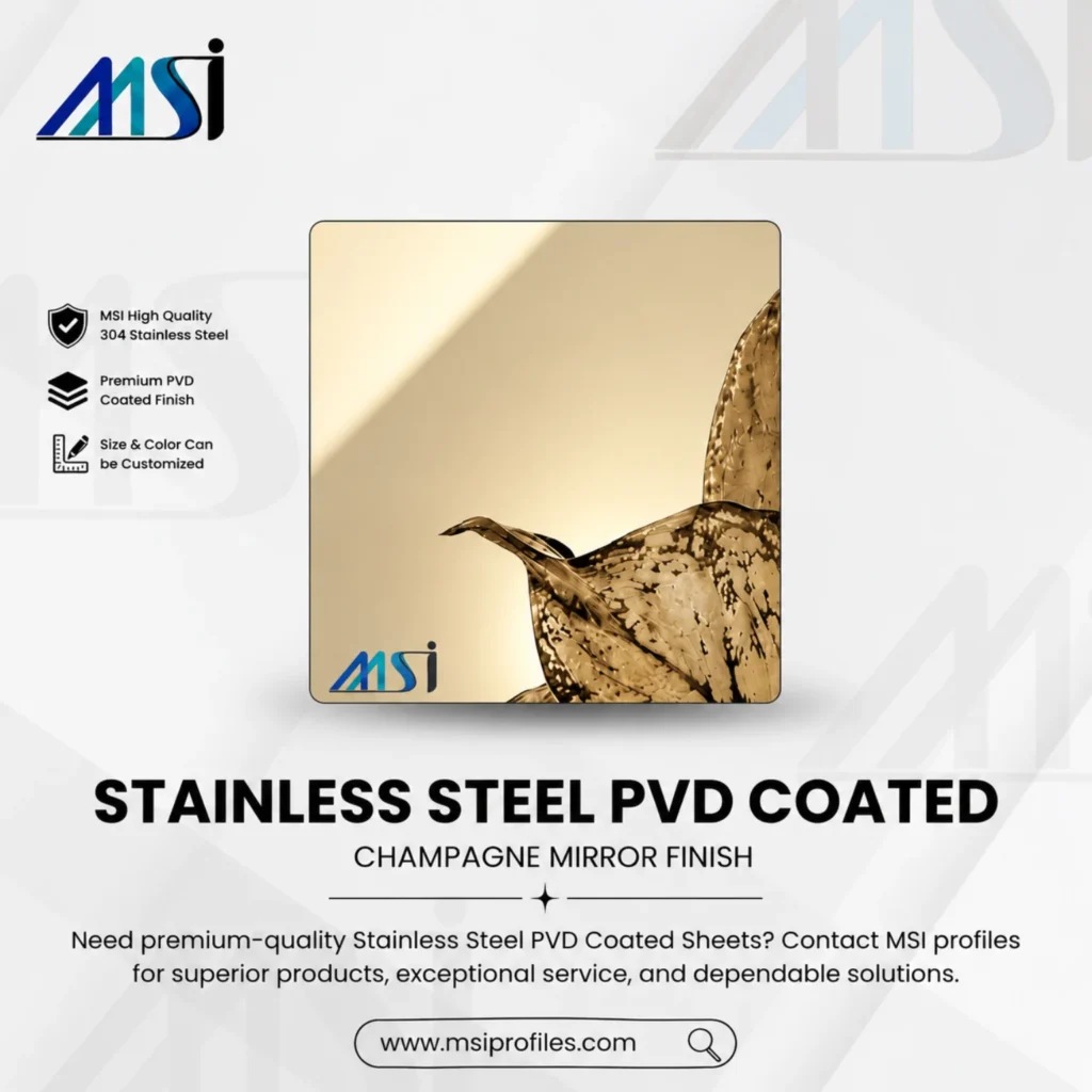 PVD Champagne Mirror Sheet - MSI Profiles