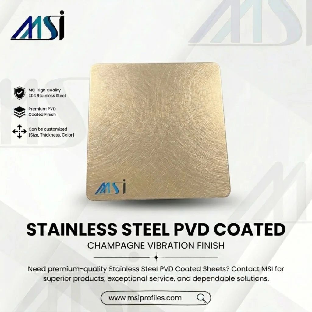 PVD Champagne Vibration Finish - MSI Profiles