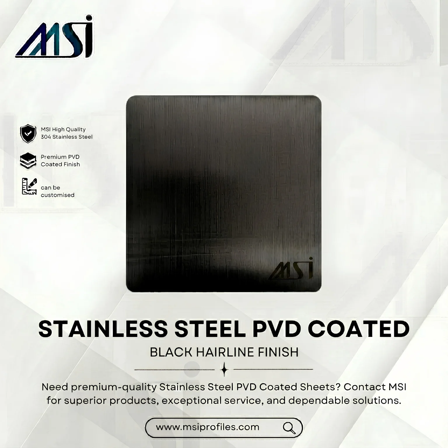 PVD Black Hairline - MSI Profiles