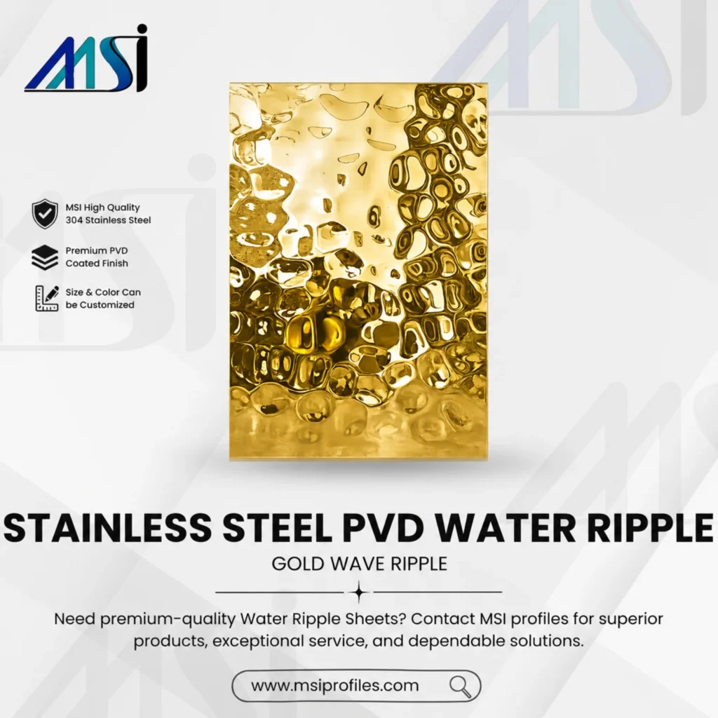 PVD Gold Water Wave - Marine Stainless India