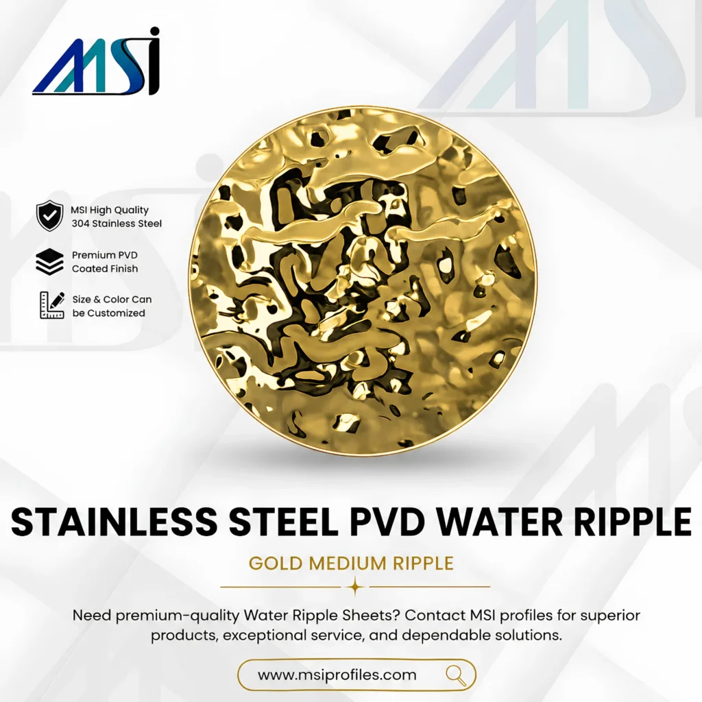PVD Gold Waterripple - Marine Stainless India