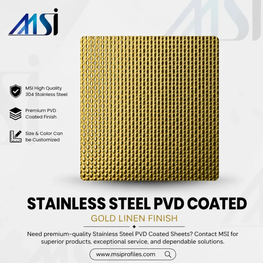 PVD Gold Linen Finish - MSI Profiles