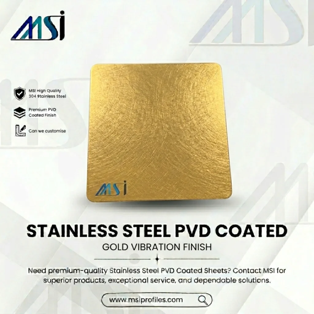 PVD Gold Vibration Finish - Marine Stainless India