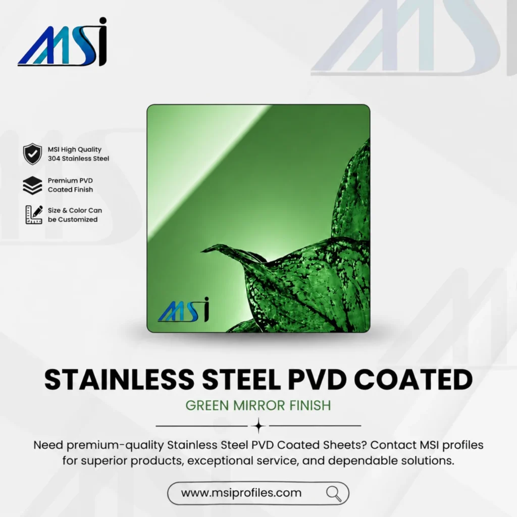PVD Green Mirror Sheet - Marine Stainless India