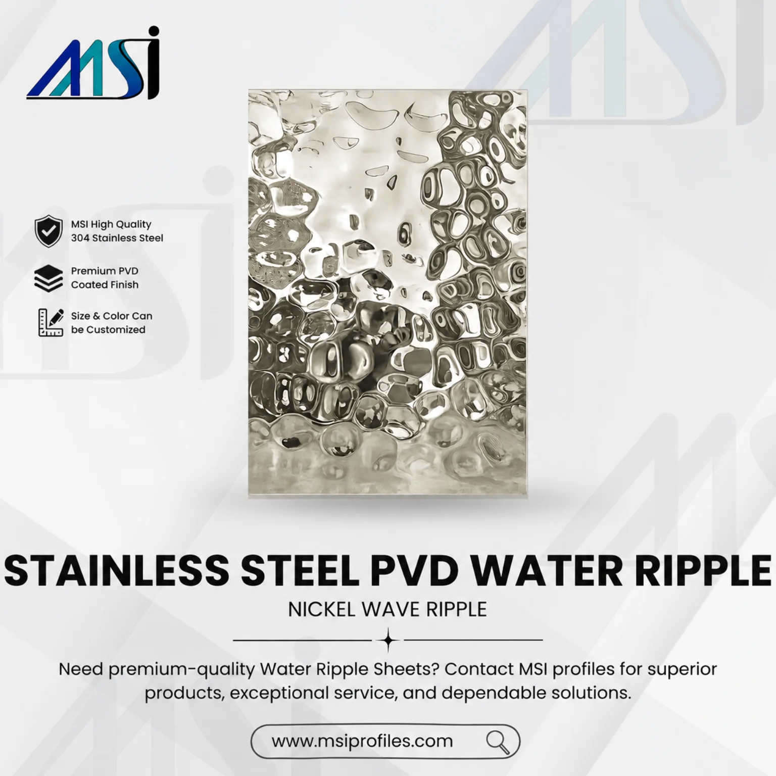 PVD Nickel Water Wave - Marine Stainless India
