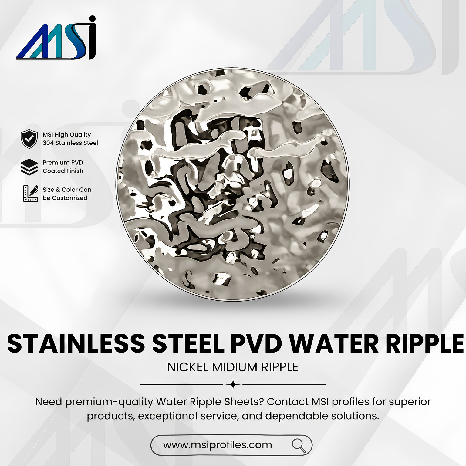 PVD Nickel Waterripple - MSI Profile