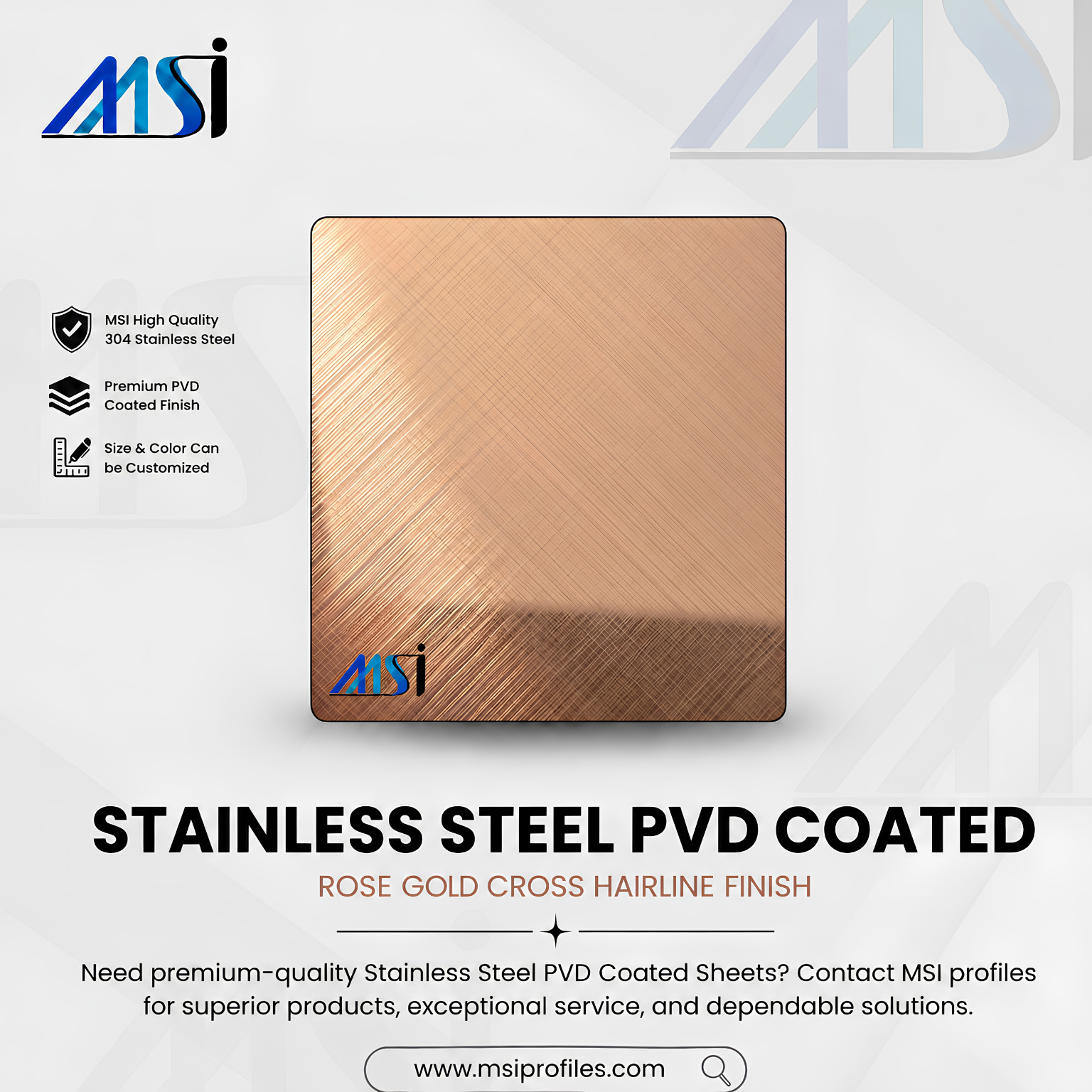 PVD Rosegold Cross Hairline - MSI Profile