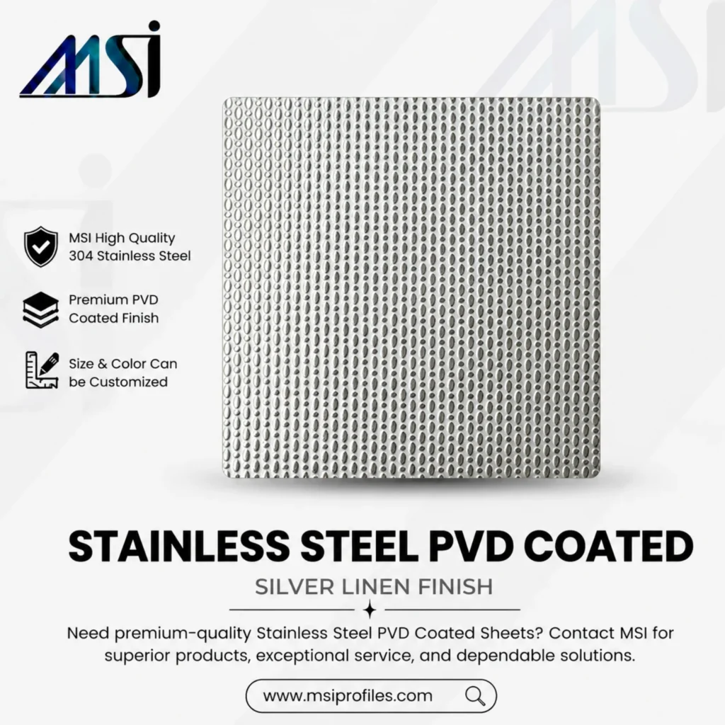 PVD Silver Linen Finish - MSI Profile