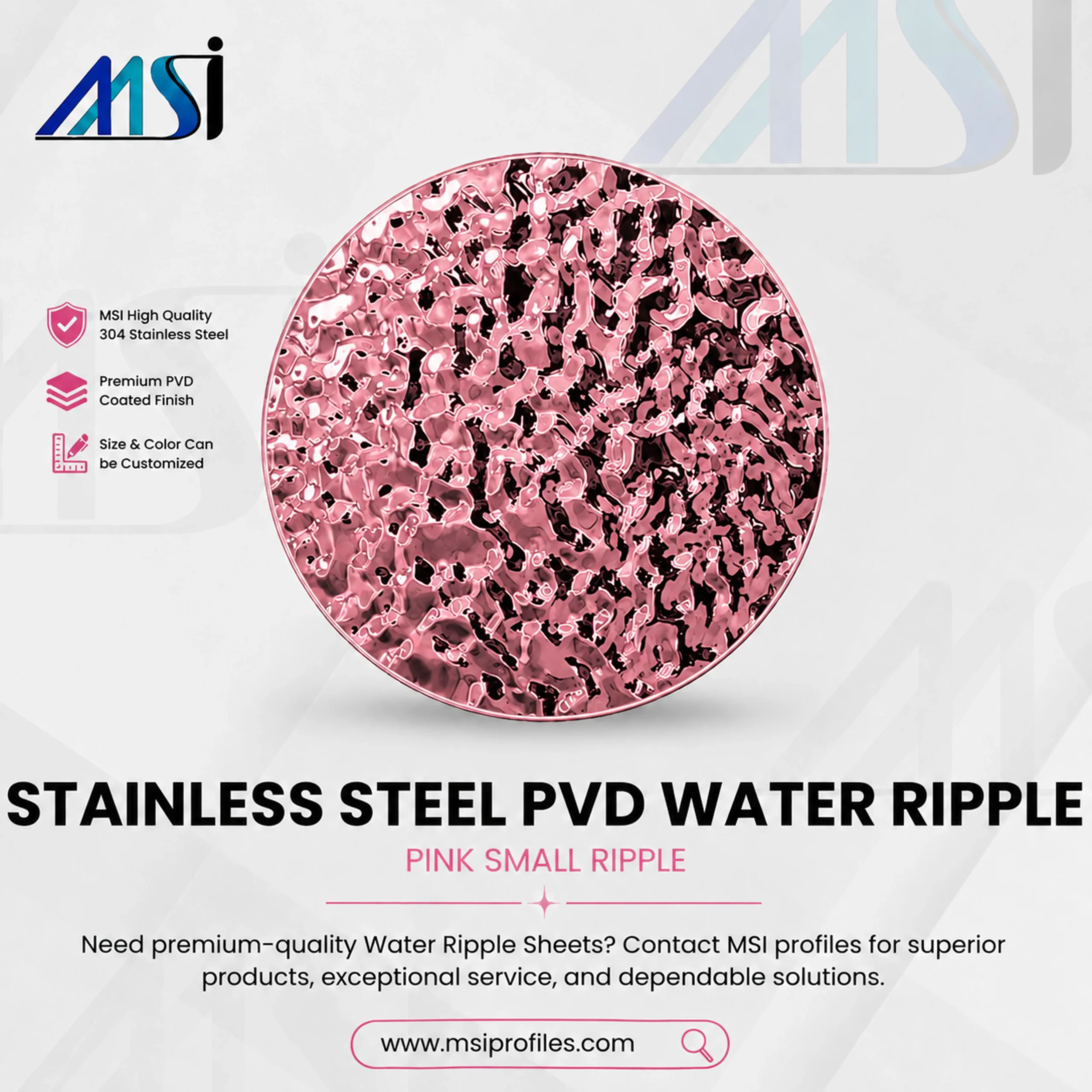 Pink Small Water Ripple - MSI