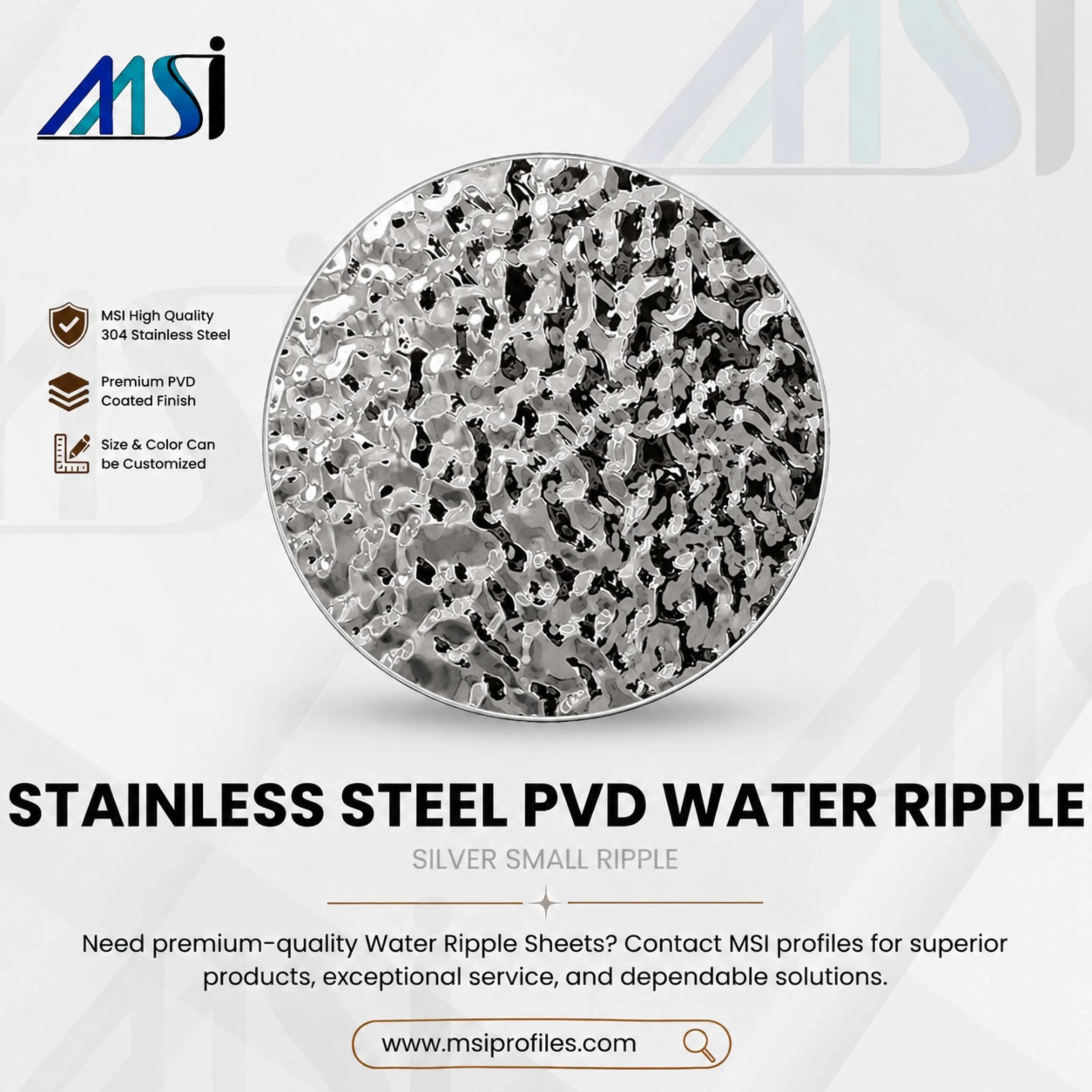 Silver Small Water Ripple - MSI Profile