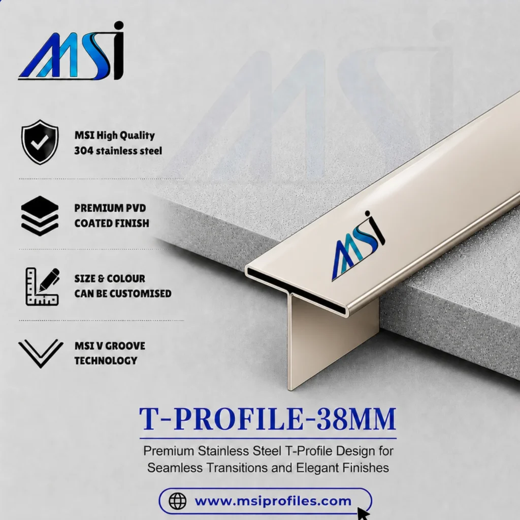 T Profile 38mm Champagne Mirror - MSI Profiles