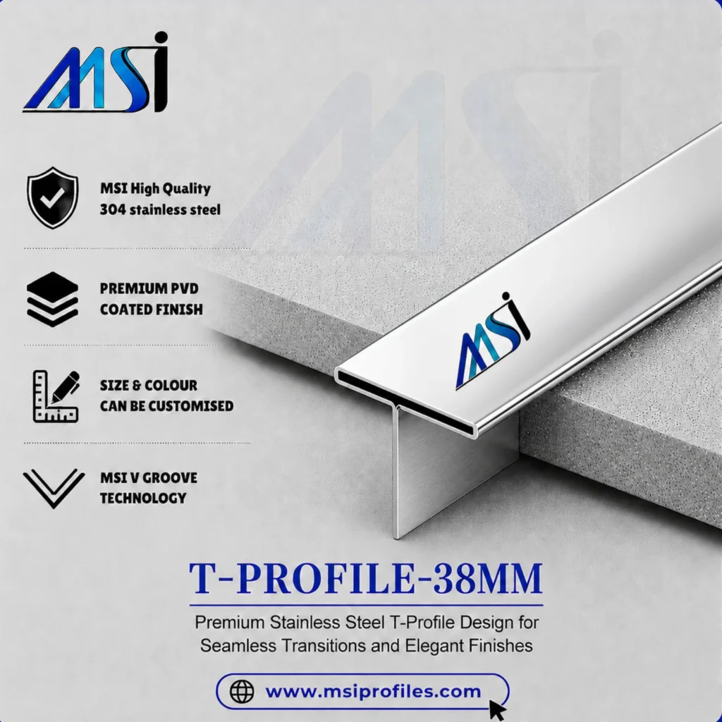 T Profile 38mm Silver Mirror - MSI Profiles