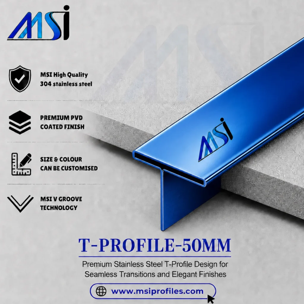 T Profile 50mm Blue Mirror - MSI Profiles